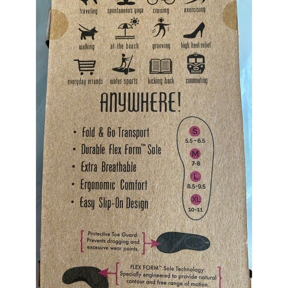 FitKicks Foldable Flat Active Shoes, Turqouise Green, Women's SZ Small 5.5 - 6.5 - Picture 7 of 10